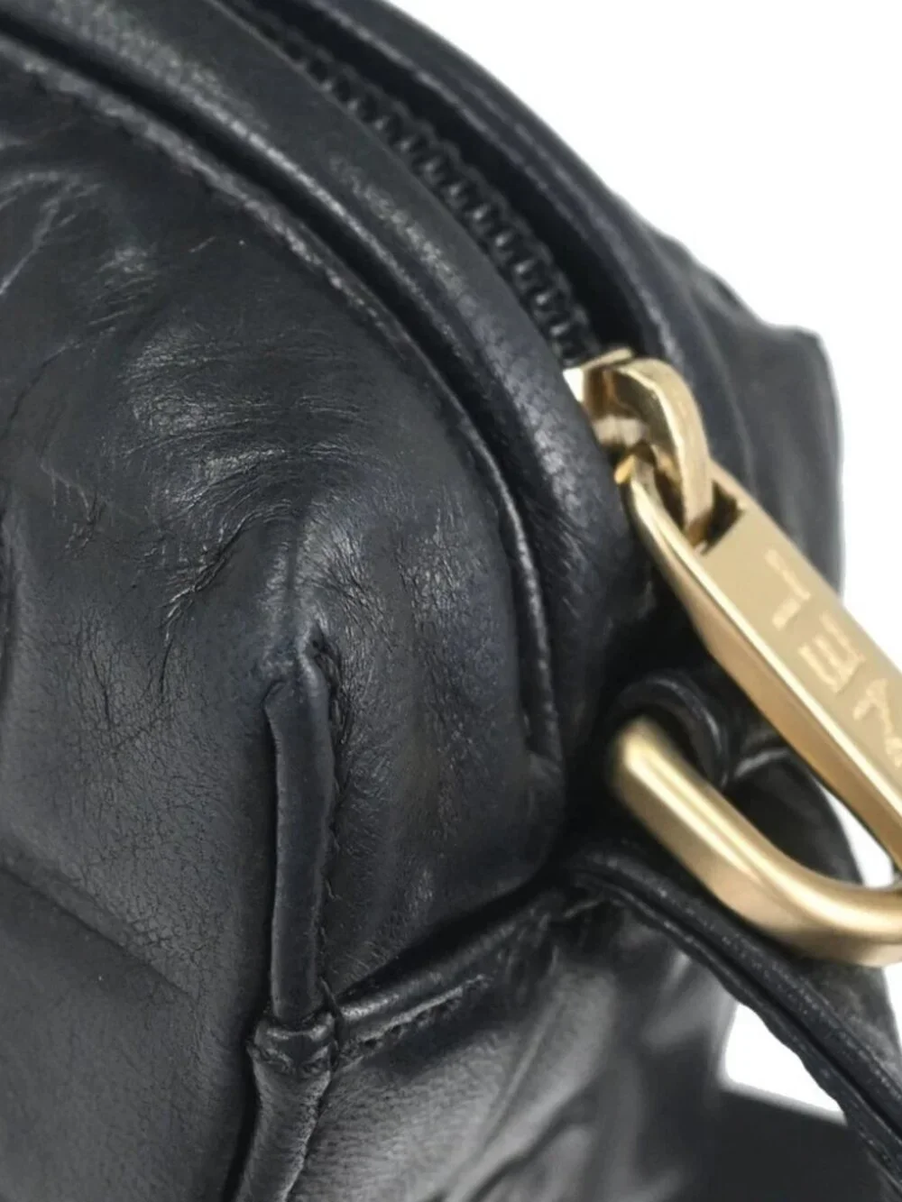 Chanel Black Lambskin Choco Bar Handbag